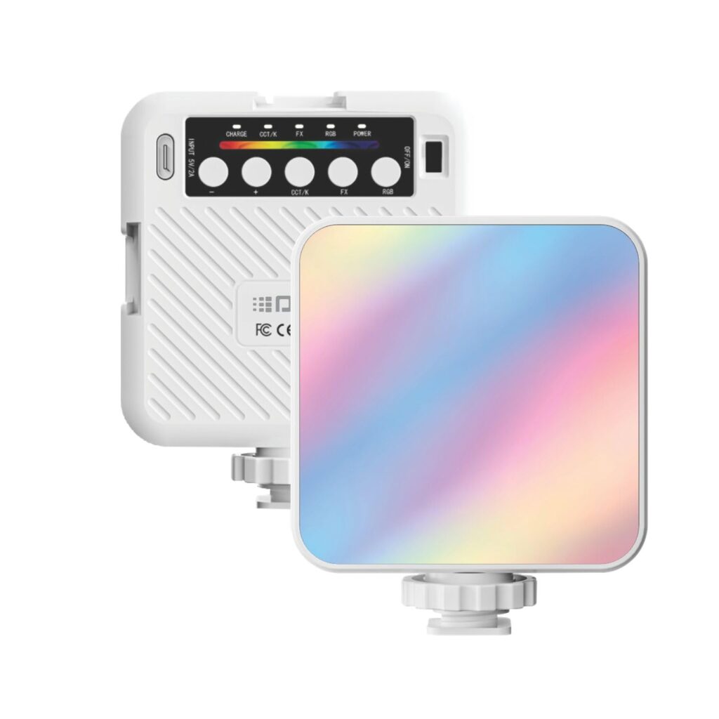 Digitek LED-D6W RGB Portable Mini Video Light, 360° HSI Full Color, 3000K-6000K Bi-Color, 9 FX Modes, Rechargeable Battery, Type-C Charging, Light for Reels & Vlogging